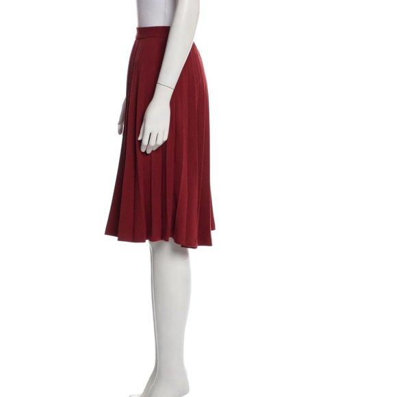 kate spade burgundy red wine pleated skirt size xs / 0 nwot - Picture 2 of 3